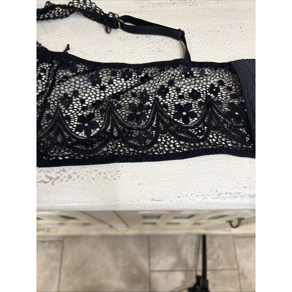 Marilyn Monroe RN 90410 Black Polyester Padded Push Up Bra Size 38 C - Picture 9 of 13